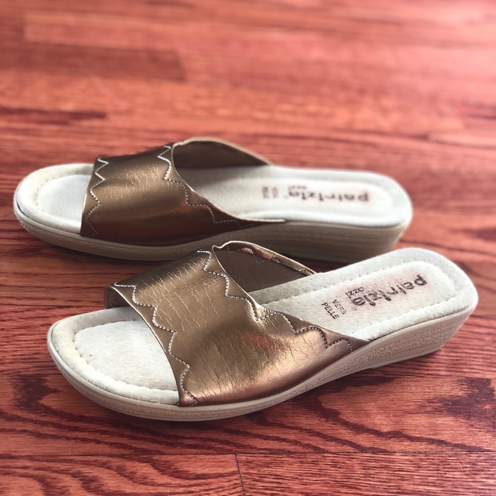 Patrizia Azzi Metallic Slip-ons Sandals 39